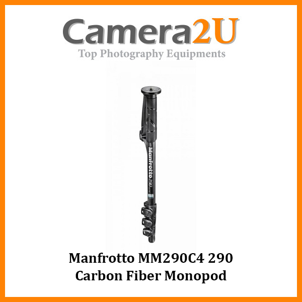 Monopode Manfrotto MM290C4 Carbone | Noir | 4 Sections | Léger Et Stable